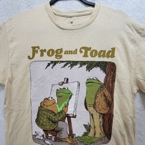 NEW Frog and Toad Friends Painting Graphic T Shirt Mens Size Medium Cotton Retro